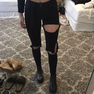 Ripped black topshop jeans